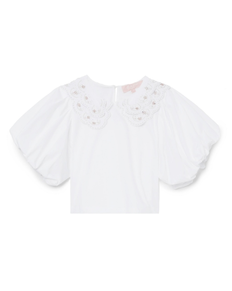 Chemisier Bape Beaded collar Blanche Femme | CVO-95042332